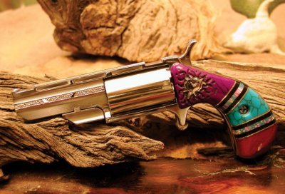 North American Arms Mini-Revolvers created by Pueblo artist Ron Yellowhorse.