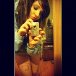 Before my tattoos, I&rsquo;m so cooooll #myspace #scene #throwback #mirror #thighs  (Taken with Instagram)