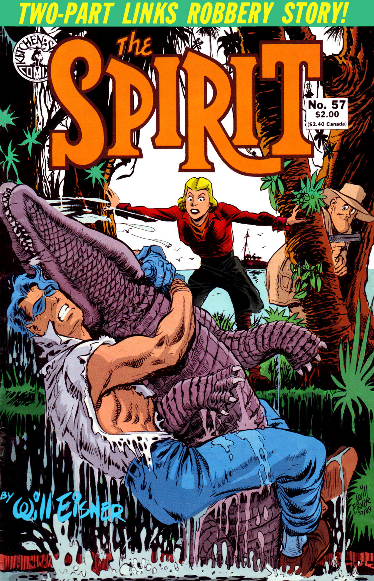 comicbookcovers:  The Spirit #57, July 1989, cover by Will Eisner   the story of