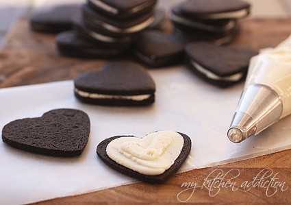 oooeygooeygoodness:  Homemade Oreos Ingredients: For the cookies:1 cup (2 sticks) unsalted butter, softened1 cup granulated sugar1 egg1 teaspoon pure vanilla extract2 cups all purpose flour¾ cup cocoa powder1 1/2 teaspoons baking powder1 teaspoon