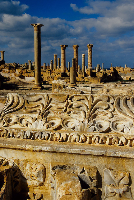 visitheworld:The roman ruins of Sabratha in northwestern Libya (by dario lorenzetti).