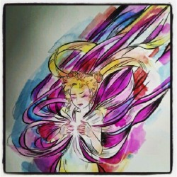 Another sailor moon test painting (Taken with Instagram)