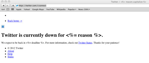 karenkavett:Twitter is down because of reasons.