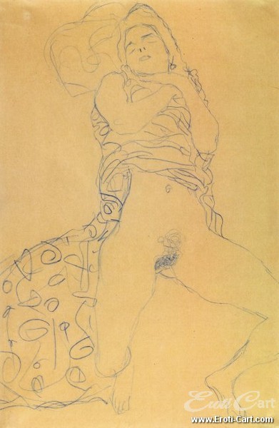 “Semi Nude” by Gustav Klimt