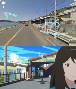 mampmon:  Let’s enjoy Google Earth. From Episode 1, you will see Yuki’s high school is 2 stations next to Enoshima Station.  In real life, there’s only one high school around that station. The hospital Kate was admitted, very easy to find.  On the