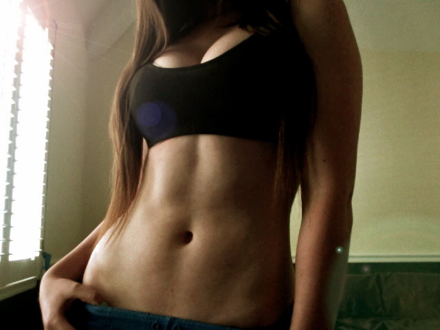 A girl in nike sports bra tumblr