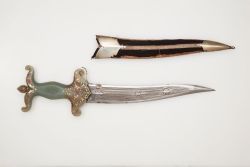  18Th Century Indian Dagger (Steel, Jade, Gold, Rubies And Emeralds) 