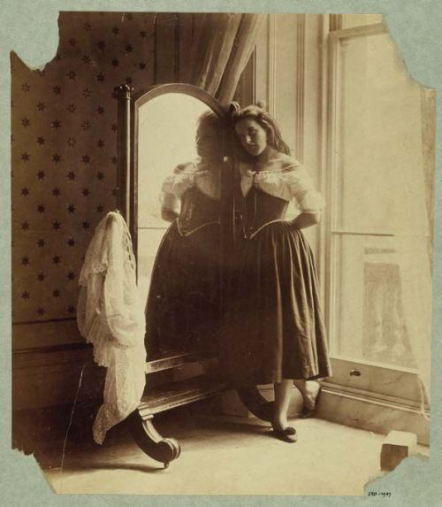 Lady Clementina Hawarden, Clementina in Underclothes, 1862–63.  Photograph. Victoria &