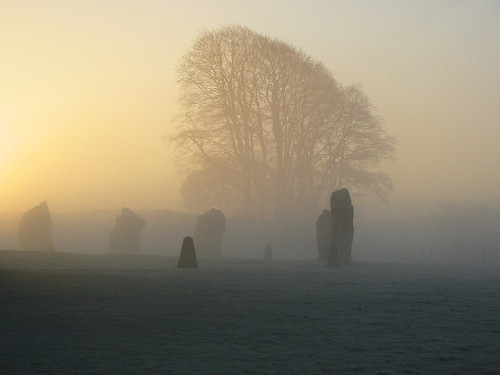 ghost-man-blues:Avebury Stone Circle in the mist