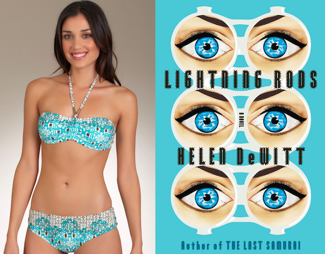 The book: Lightning Rods by Helen DeWitt
The first sentence: “One way of looking at it is that it was just an unfortunate by-product of Hurricane Edna.”
The bikini: Ella Moss Moon Shadow Bikini. Top $57.