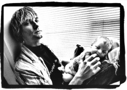 n-irvana:  Kurt Cobain and Frances Bean, Los Angeles, CA, US, 10/##/92