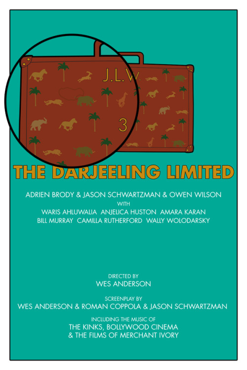 An updated version of The Darjeeling Limited has been loaded onto the etsy store (http://www.etsy.com/listing/104844071/the-darjeeling-limited-alternative-film) so that the animals actually look like animals up close.
I am aware I should’ve perhaps...