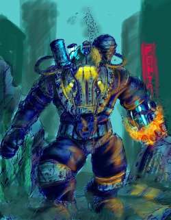 fyeahbioshock:  Delta by DroidsBane. 