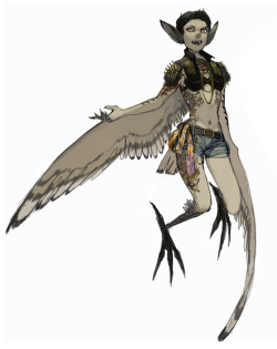 slowblood:  harpy girl i was originally planning on doing the 30 day monster girl challenge but i’m way too lazy for that 