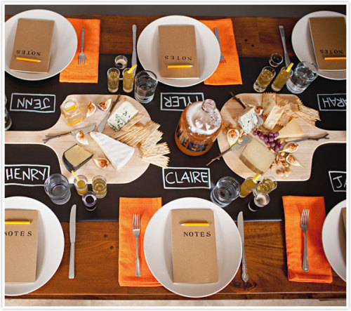 Another cool table setting - chocolate and orange
