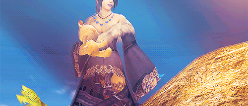 sephirona:  Final Fantasy X: Tutorial - Lulu casting Thunder on a Flan. 