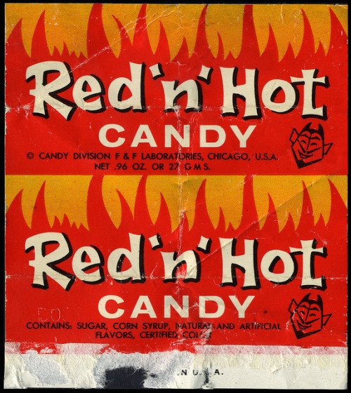 Red &lsquo;n&rsquo; Hot Candy roll wrapper - 1950&rsquo;s 1960&rsquo;s by JasonLiebi