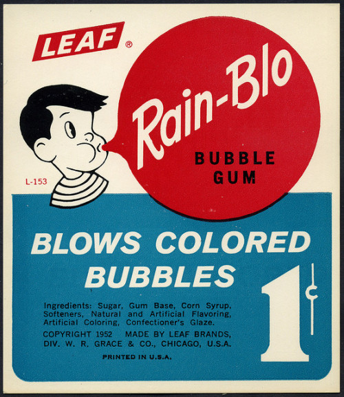 Candy Machine Vending Insert Card - Leaf Rain-Blo bubble gum - 1960’s 1970’s by JasonLie