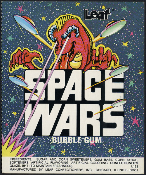 Candy Machine Vending Insert Card - Leaf Space Wars bubble gum - 1970’s by JasonLiebig on Flic