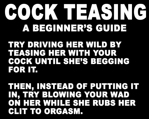 every-seven-seconds:  Cock Teasing: A Beginner’s Guide 