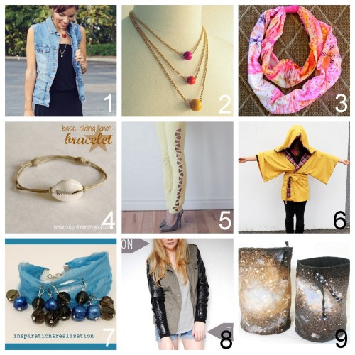 Roundup Nine DIY Jewelry, Accessories and Fashion Tutorials PART EIGHT. Roundup of these past two we