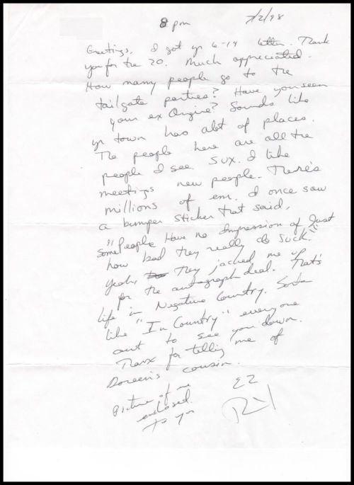 thedeathmerchant: Richard Ramirez letters. Some letters include art, some don’t. Some are on g