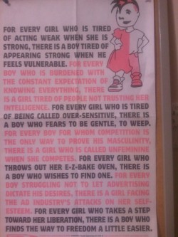 slutgrrrlinternational:  killyou-kissyou-orbeyou:  moreglamthanyou:  chininini:  syntonism:  Holy shit. Did I just see a piece of art on the #sexism tag that actually promotes actual equality?   This poster is available here  GENDER EQUALITY FROM BOTH