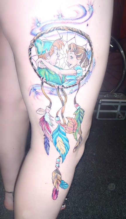 fuckyeahtattoos:  Custom Peter Pan dreamcatcher.Done porn pictures