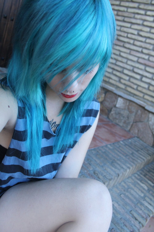 Porn photo fuckyeah-dyedhair:  My turquoise hair ♥