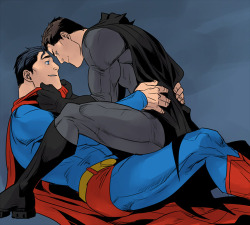 yesyaoiyeah:  Batman & Superman drawn