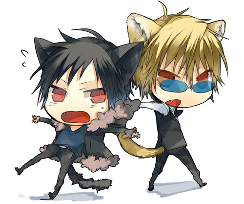  Neko- chibi..o__O..  SD詰め合わせ02 and 03 ( assorted SD-super deformed...)pic source:  1 2 Shizuo x Izaya , Masaomi  Artwork by Akiwo /  アキヲ           