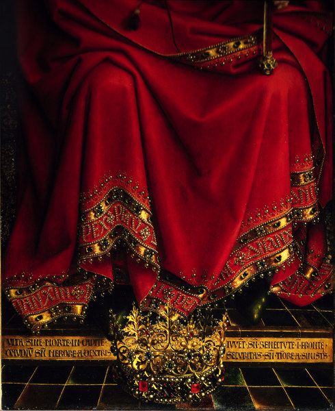 cauldronandcross:
“ Detail of the Ghent Altarpiece by Jan van Eyck 1432
”
One of the best parts of the art history section of my interdisciplinary humanities course is getting to blow my students’ minds with Jan van Eyck on a regular basis.