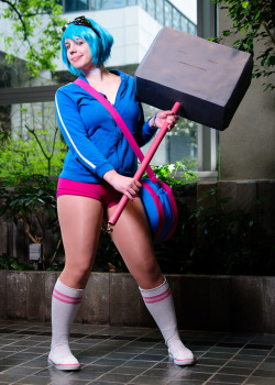 roxannameta:  opiggynukkao:  Number 2 out of the 4 Ramona cosplays I’ve done. Sorry for gigantic fucking legs /sob.  Photos by worldsbestsupervillian and Weatherstone.  Don’t. EVER. Apologize for your body! You look just like me, and nothing should