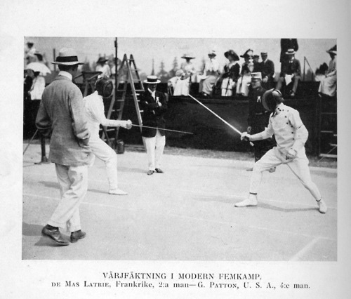 Future World War II general, then a West Point Cadet, George S. Patton competes in the 1912 Stockhol