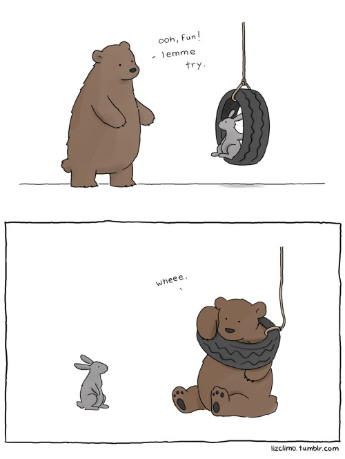lizclimo:  tire swings are fun. 