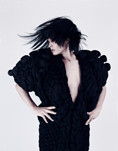 PELT Julia Ramsey Knitwear Photographer Xi Sinsong . Model Samantha Ruggiero .  Stylist Emily B