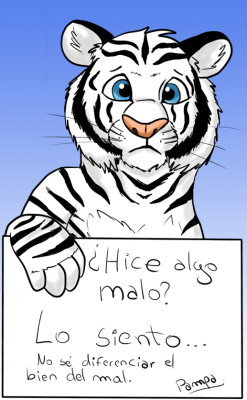 quizasnuncafuisteparami:  gralmaka:   Pampa, el tigre blanco del Zoológico Metropolitano (Santiago de Chile), lo mataron por atacar al cuidador, en vez de haberle tirado algún tranquilizante rápido (igual hace efecto en varios minutos, lo sé), le