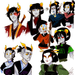xxluckyxstarxx:  juls-art:  20) CROSSOVER: Avatar: The Last Airbender This was a lot of fun to work on. And let’s face it, there was much more to work with, with ATLA than TLOK. = w = was messing around with their colours.. not accurate to either series…h