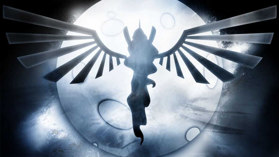theponyartcollection:  Rising Moon Luna Wallpaper by ~DasinBoot 