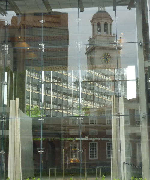 wanderingcharlotte:  The Liberty Bell. Safe and sound behind all its protective glass, reflecting back on the Independence Hall.Philadelphia USA. - Monday 14th May, 2012.