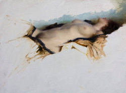 bakelite-clatter:   ’Reclining Figure’ - Jeremy Lipking 