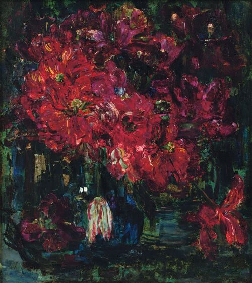 poboh:  Tulpen, still life with red tulips, 1961, Floris Verster. Dutch (1861 - 1927)