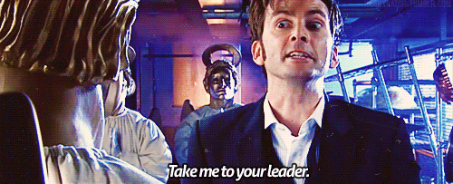 youcancallmedrbanner:  I just love how the Doctor can find humour even in the more perilous of situations like these.