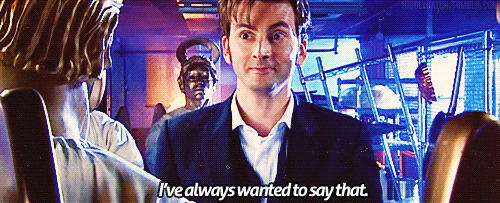 youcancallmedrbanner:  I just love how the Doctor can find humour even in the more perilous of situations like these.