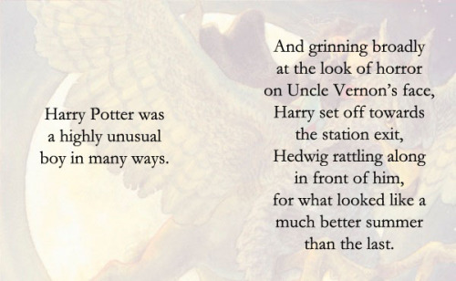 weliveandbreathewords:Harry Potter // First and last lines