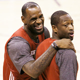 lebronsjames:  Nine pictures of Dwyane Wade and LeBron James↳“LeBron brings out