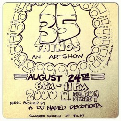 My next gig. Mawasi&rsquo;s 35th Bornday celebration/art show. If you can I would love to see you there. #AiMuP (Taken with Instagram)