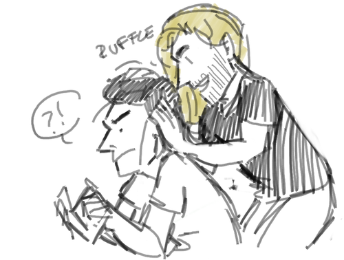 kissy-kurser:  dashingicecream:  ruffle da hair  idk   this would never work with my otp  thor don’t get ur fingers stuck in thAT LUSHES OILED HAIR 