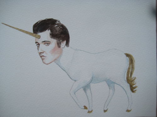 archiemcphee: Was Elvis Presley a Secret Unicorn? Doesn’t David Bowie make an awesome pegasus?