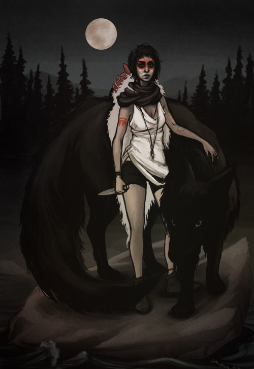 theslowestdrawfag:conflagrant:thealcolyte:Western version of the Princess Mononoke characters.San, L